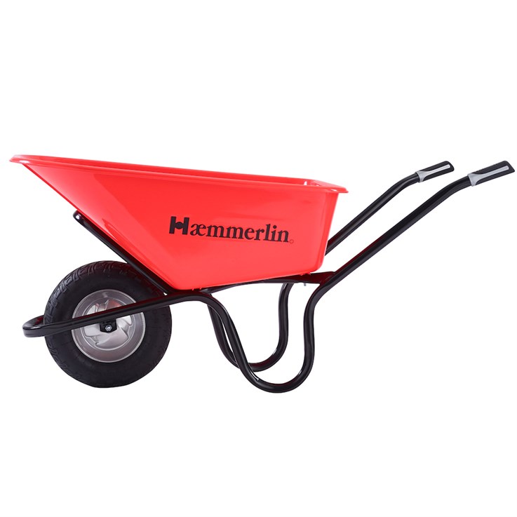 Crusader HDPE Wheelbarrow 120L Pneumatic Wheel